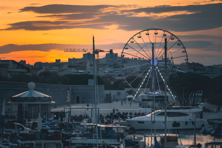 coucher de soleil à Marseille grande roue événement d'entreprise